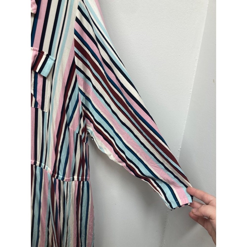 Torrid Midi Stretch Challis Button Front Shirt Dr… - image 6